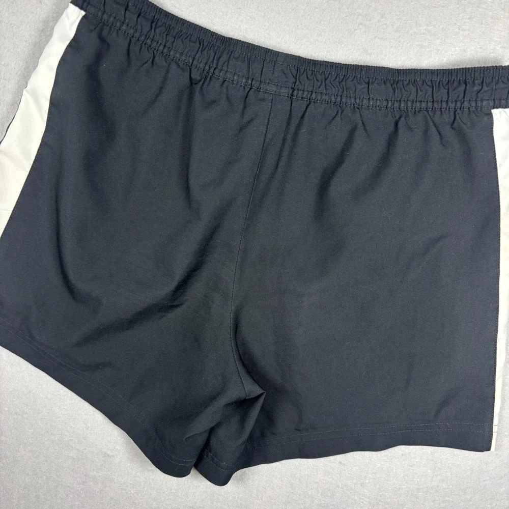 Nike Sportswear Womens Athletic Shorts Size Small Black White Striped 4.5